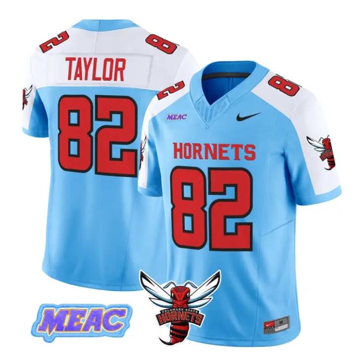 John Taylor Jersey #82 Delaware State Hornets 2026 Vapor All Stitched by My Store NCAA Football Jerseys