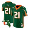 Jordan Lyle Jersey #21 Miami Hurricanes Throwback Florida Patch Stitched 5 Jordan Lyle Jersey #21 Miami Hurricanes Throwback Florida Patch Stitched by My Store NCAA Football Jerseys
