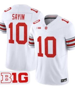 Julian Sayin Jersey #10 Ohio State Buckeyes Glitter Vapor Stitched 8 Julian Sayin Jersey #10 Ohio State Buckeyes Glitter Vapor Stitched by My Store NCAA Football Jerseys
