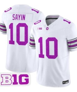 Julian Sayin Jersey #10 Ohio State Buckeyes Glitter Vapor Stitched 10 Julian Sayin Jersey #10 Ohio State Buckeyes Glitter Vapor Stitched by My Store NCAA Football Jerseys
