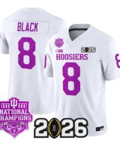 Kaelon Black Jersey #8 Indiana Hoosiers 2026 Glitter Vapor All Stitched by My Store NCAA Football Jerseys