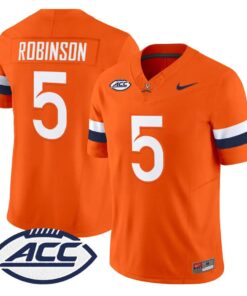 Kam Robinson Jersey #5 Virginia Cavaliers 2026 Vapor Limited Stitched 5 Kam Robinson Jersey #5 Virginia Cavaliers 2026 Vapor Limited Stitched by My Store NCAA Football Jerseys