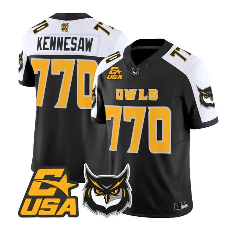 Kennesaw Jersey #770 Kennesaw State Owls 2026 Vapor Limited Stitched 1 Kennesaw Jersey #770 Kennesaw State Owls 2026 Vapor Limited Stitched by My Store NCAA Football Jerseys