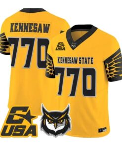 Kennesaw Jersey #770 Kennesaw State Owls 2026 Vapor Limited Stitched 9 Kennesaw Jersey #770 Kennesaw State Owls 2026 Vapor Limited Stitched by My Store NCAA Football Jerseys