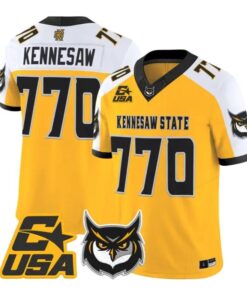 Kennesaw Jersey #770 Kennesaw State Owls 2026 Vapor Limited Stitched 8 Kennesaw Jersey #770 Kennesaw State Owls 2026 Vapor Limited Stitched by My Store NCAA Football Jerseys