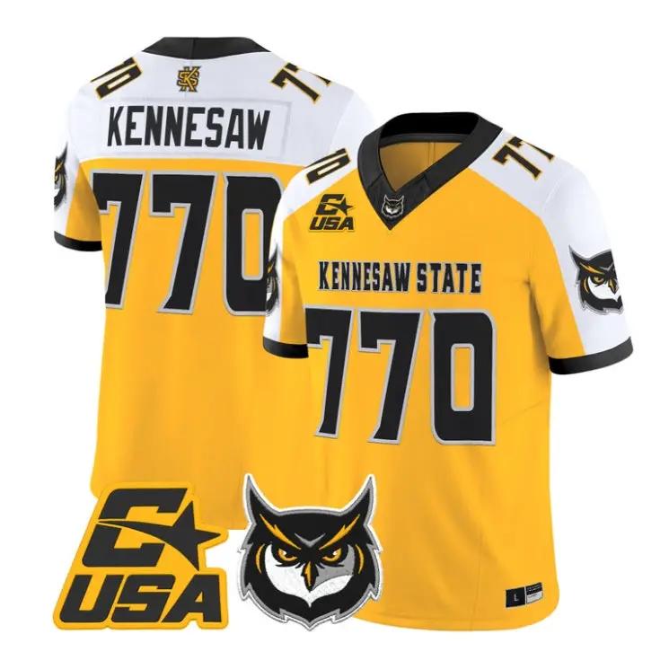 Kennesaw Jersey #770 Kennesaw State Owls 2026 Vapor Limited Stitched 3 Kennesaw Jersey #770 Kennesaw State Owls 2026 Vapor Limited Stitched by My Store NCAA Football Jerseys