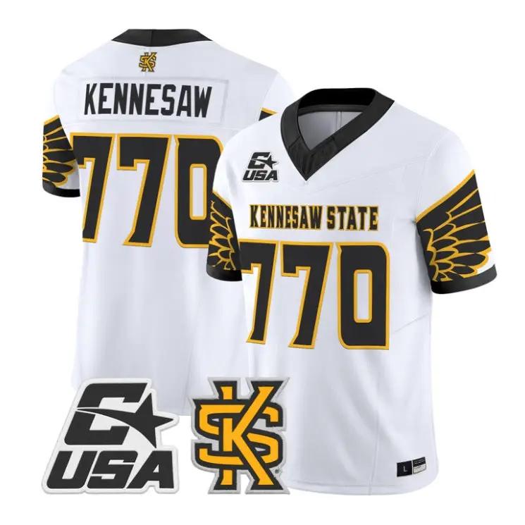 Kennesaw Jersey #770 Kennesaw State Owls 2026 Vapor Limited Stitched 5 Kennesaw Jersey #770 Kennesaw State Owls 2026 Vapor Limited Stitched by My Store NCAA Football Jerseys