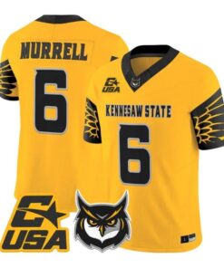 LaTrelle Murrell Jersey #6 Kennesaw State Owls 2026 Limited Stitched 9 LaTrelle Murrell Jersey #6 Kennesaw State Owls 2026 Limited Stitched by My Store NCAA Football Jerseys