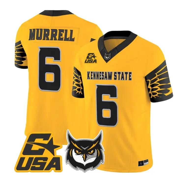 LaTrelle Murrell Jersey #6 Kennesaw State Owls 2026 Limited Stitched 4 LaTrelle Murrell Jersey #6 Kennesaw State Owls 2026 Limited Stitched by My Store NCAA Football Jerseys