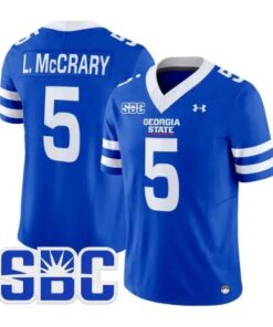 Lanear McCrary Jr Jersey #5 Georgia State Panthers 2026 Stitched by My Store NCAA Football Jerseys
