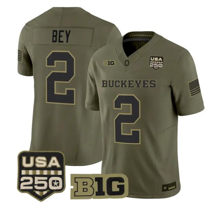 Legend Bey Jersey #2 Ohio State Buckeyes 2026 Salute to Service Stitched Olive 1 Legend Bey Jersey #2 Ohio State Buckeyes 2026 Salute to Service Stitched Olive by My Store NCAA Football Jerseys