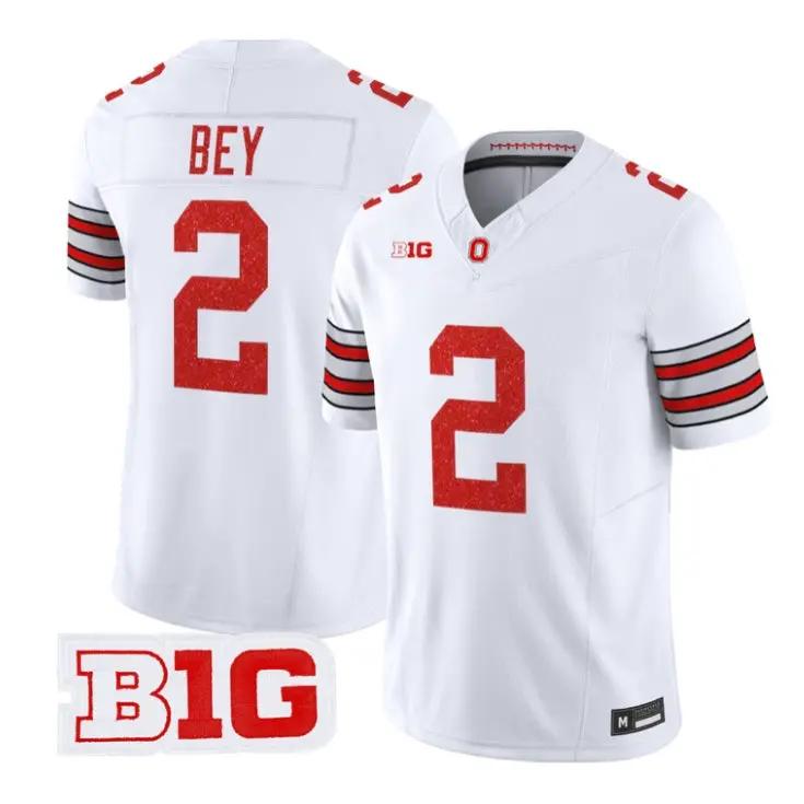 Legend Bey Jersey #2 Ohio State Buckeyes Glitter Vapor All Stitched by My Store NCAA Football Jerseys