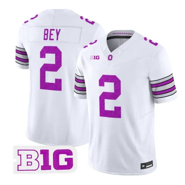 Legend Bey Jersey #2 Ohio State Buckeyes Glitter Vapor All Stitched by My Store NCAA Football Jerseys
