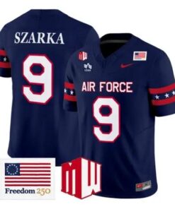 Liam Szarka Jersey #9 Air Force Falcons 2026 Freedom 250 All Stitched by My Store NCAA Football Jerseys