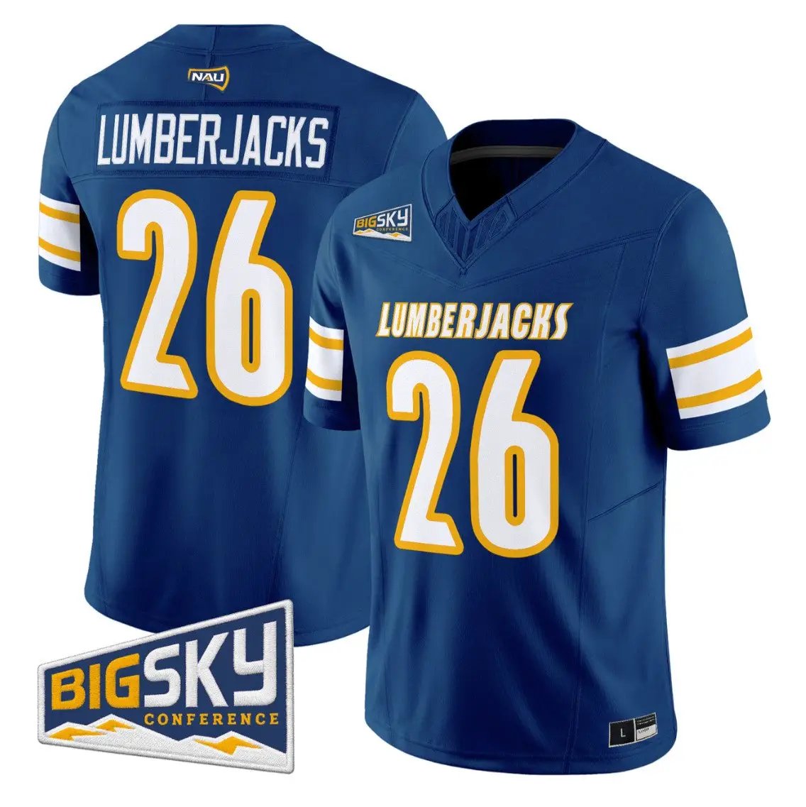Lumberjacks_Jersey_26_Northern_Arizona_Lumberjacks_2026_Vapor_Stitched_Navy - Malcom Terry Lumberjacks Jersey #26 Northern Arizona Lumberjacks 2026 Vapor Stitched by My Store NCAA Football Jerseys