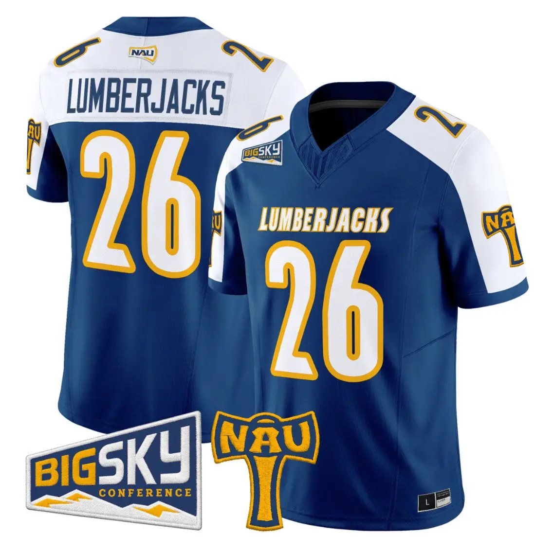 Lumberjacks_Jersey_26_Northern_Arizona_Lumberjacks_2026_Vapor_Stitched_Navy_Alter - Malcom Terry Lumberjacks Jersey #26 Northern Arizona Lumberjacks 2026 Vapor Stitched by My Store NCAA Football Jerseys