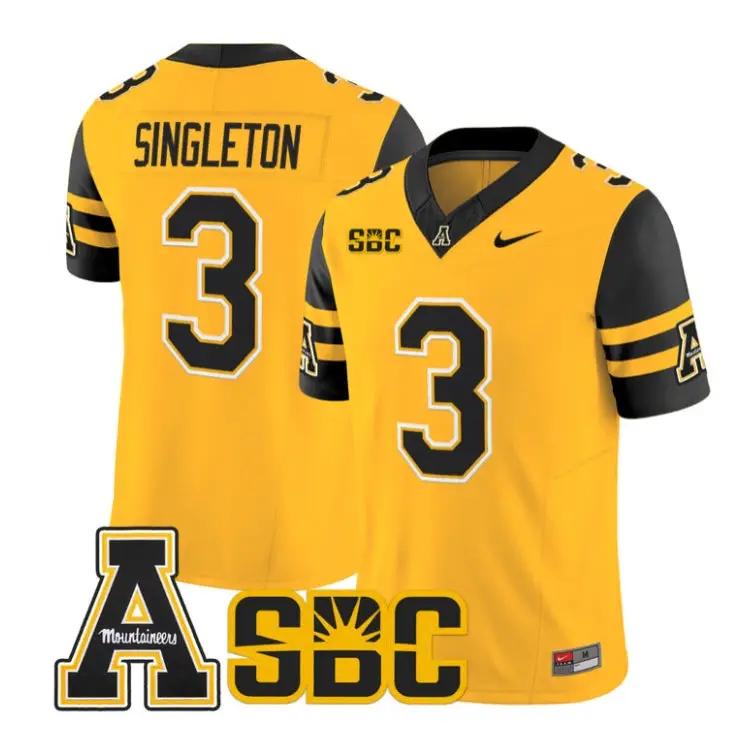 Malachi Singleton Jersey #3 App State Mountaineers 2026 All Stitched 3 Malachi Singleton Jersey #3 App State Mountaineers 2026 All Stitched by My Store NCAA Football Jerseys
