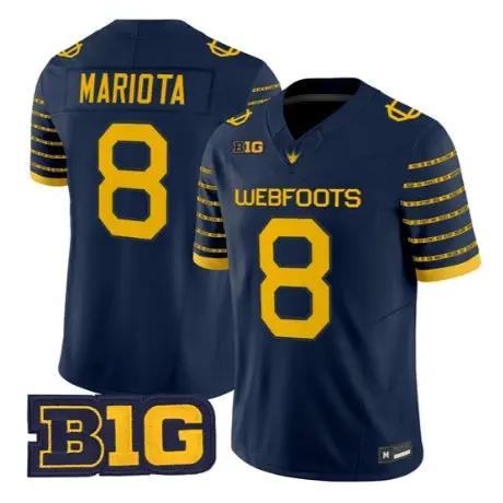 Marcus Mariota Jersey #8 Oregon Ducks 1916 Throwback All Stitched 1 Marcus Mariota Jersey #8 Oregon Ducks 1916 Throwback All Stitched by My Store NCAA Football Jerseys