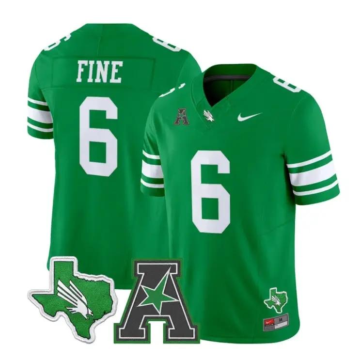 Mason Fine Jersey #6 North Texas Mean Green 2026 Vapor All Stitched 2 Mason Fine Jersey #6 North Texas Mean Green 2026 Vapor All Stitched by My Store NCAA Football Jerseys