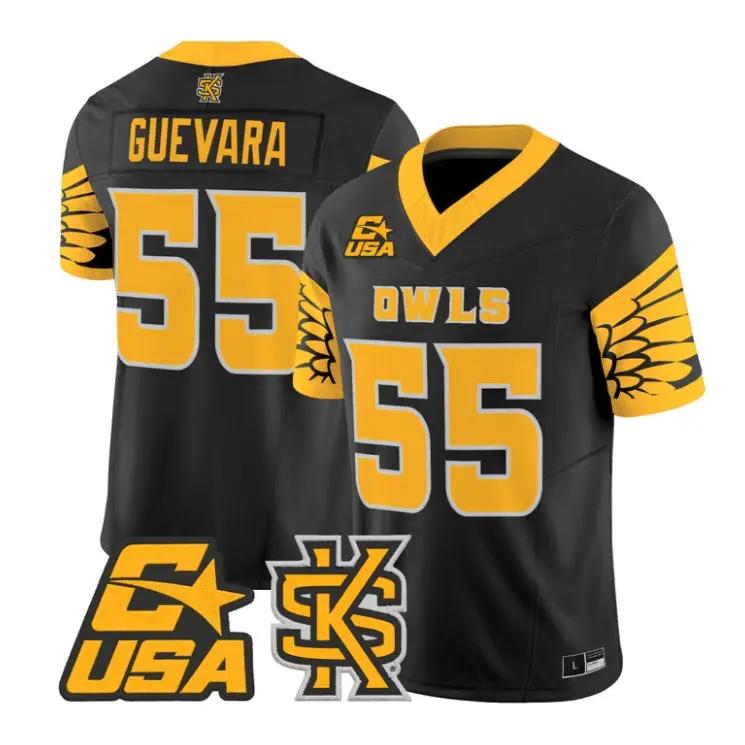 Mateo Guevara Jersey #55 Kennesaw State Owls 2026 Vapor All Stitched 2 Mateo Guevara Jersey #55 Kennesaw State Owls 2026 Vapor All Stitched by My Store NCAA Football Jerseys