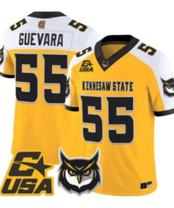 Mateo Guevara Jersey #55 Kennesaw State Owls 2026 Vapor All Stitched 8 Mateo Guevara Jersey #55 Kennesaw State Owls 2026 Vapor All Stitched by My Store NCAA Football Jerseys