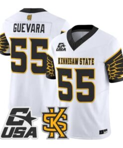 Mateo Guevara Jersey #55 Kennesaw State Owls 2026 Vapor All Stitched 10 Mateo Guevara Jersey #55 Kennesaw State Owls 2026 Vapor All Stitched by My Store NCAA Football Jerseys