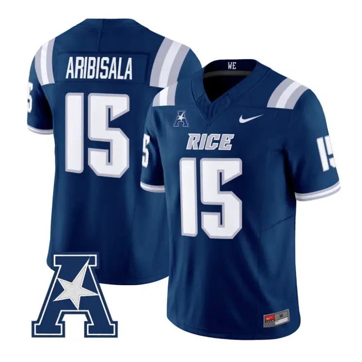 Matthew Aribisala Jersey #15 Rice Owls 2026 Vapor Limited All Stitched 2 Matthew Aribisala Jersey #15 Rice Owls 2026 Vapor Limited All Stitched by My Store NCAA Football Jerseys