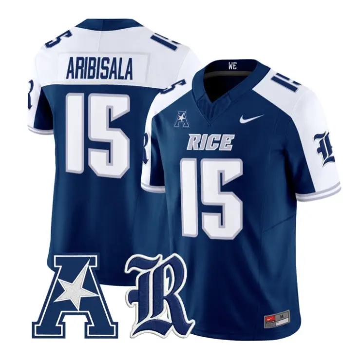 Matthew Aribisala Jersey #15 Rice Owls 2026 Vapor Limited All Stitched 1 Matthew Aribisala Jersey #15 Rice Owls 2026 Vapor Limited All Stitched by My Store NCAA Football Jerseys