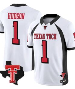 Micah Hudson Jersey #1 Texas Tech Red Raiders 2026 Texas Patch All Stitched 4 Micah Hudson Jersey #1 Texas Tech Red Raiders 2026 Texas Patch All Stitched by My Store NCAA Football Jerseys