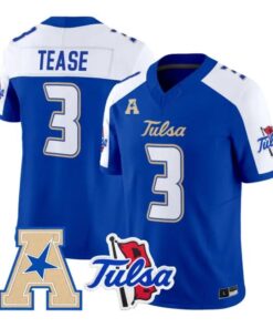 Micah Tease Jersey #3 Tulsa Golden Hurricane 2026 Limited Stitched by My Store NCAA Football Jerseys