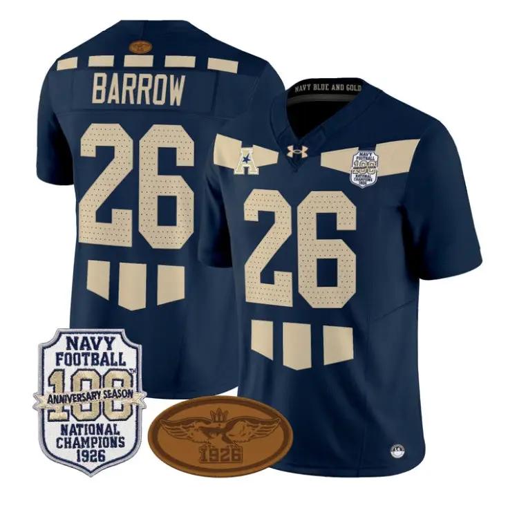 Michael Barrow Jersey #26 Navy Midshipmen 1926 National Championship Stitched 1 Michael Barrow Jersey #26 Navy Midshipmen 1926 National Championship Stitched by My Store NCAA Football Jerseys