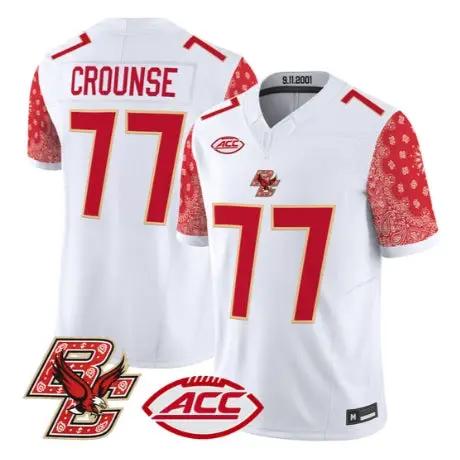Michael Crounse Jersey #77 Boston College Eagles Red Bandanna Stitched 1 Michael Crounse Jersey #77 Boston College Eagles Red Bandanna Stitched by My Store NCAA Football Jerseys