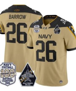 Michael Barrow Jersey #26 Navy Midshipmen 100th Anni Patch Stitched 7 Michael Barrow Jersey #26 Navy Midshipmen 100th Anni Patch Stitched by My Store NCAA Football Jerseys