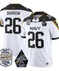 Michael Barrow Jersey #26 Navy Midshipmen 100th Anni Patch Stitched 10 Michael Barrow Jersey #26 Navy Midshipmen 100th Anni Patch Stitched by My Store NCAA Football Jerseys