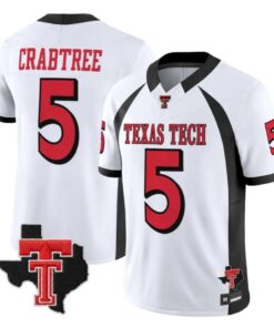 Michael Crabtree Jersey #5 Texas Tech Red Raiders 2026 Vapor All Stitched 4 Michael Crabtree Jersey #5 Texas Tech Red Raiders 2026 Vapor All Stitched by My Store NCAA Football Jerseys
