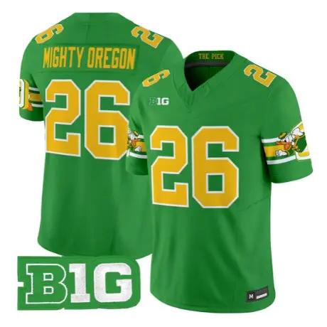 Mighty Oregon Jersey #26 Oregon Ducks Mighty Oregon 2026 Stitched Green 1 Mighty Oregon Jersey #26 Oregon Ducks Mighty Oregon 2026 Stitched Green by My Store NCAA Football Jerseys
