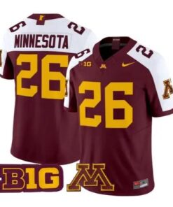 Minnesota Jersey #26 Minnesota Golden Gophers 2026 Stitched by My Store NCAA Football Jerseys