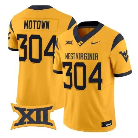 Motown Jersey #304 West Virginia Mountaineers 2026 Vapor Stitched Gold 1 Motown Jersey #304 West Virginia Mountaineers 2026 Vapor Stitched Gold by My Store NCAA Football Jerseys