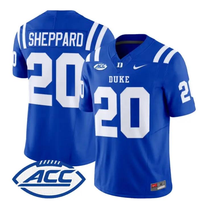Nate Sheppard Jersey #20 Duke Blue Devils 2026 Vapor All Stitched 4 Nate Sheppard Jersey #20 Duke Blue Devils 2026 Vapor All Stitched by My Store NCAA Football Jerseys