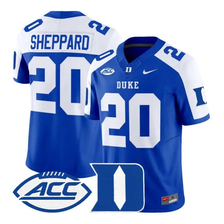 Nate Sheppard Jersey #20 Duke Blue Devils 2026 Vapor All Stitched 3 Nate Sheppard Jersey #20 Duke Blue Devils 2026 Vapor All Stitched by My Store NCAA Football Jerseys