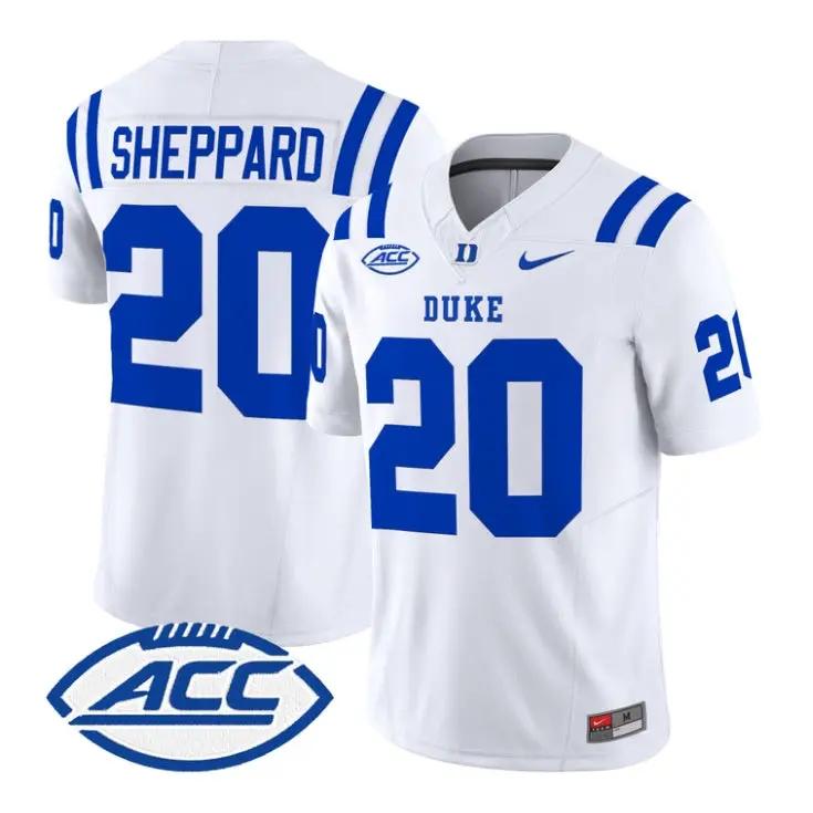Nate Sheppard Jersey #20 Duke Blue Devils 2026 Vapor All Stitched 5 Nate Sheppard Jersey #20 Duke Blue Devils 2026 Vapor All Stitched by My Store NCAA Football Jerseys
