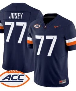 Noah Josey Jersey #77 Virginia Cavaliers 2026 Vapor Limited Stitched by My Store NCAA Football Jerseys