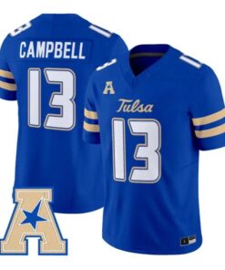 NuNu Campbell Jersey #13 Tulsa Golden Hurricane 2026 Vapor Stitched by My Store NCAA Football Jerseys