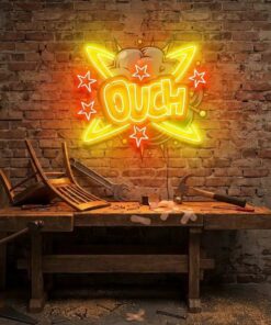 OUCH1-1 - Malcom Terry Ouch Artwork Led Neon Sign Light by VN339