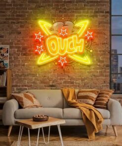OUCH1-2 - Malcom Terry Ouch Artwork Led Neon Sign Light by VN339
