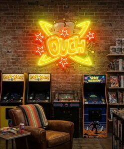 OUCH1 - Malcom Terry Ouch Artwork Led Neon Sign Light by VN339