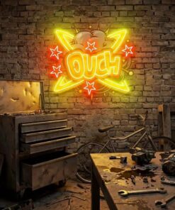 OUCH1-3 - Malcom Terry Ouch Artwork Led Neon Sign Light by VN339
