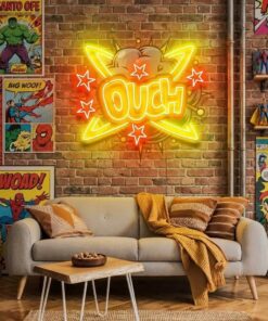 OUCH1-4 - Malcom Terry Ouch Artwork Led Neon Sign Light by VN339