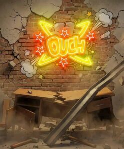 OUCH3_eac66f34-ac43-42dc-be6f-2d4762c8b3d0 - Malcom Terry Ouch Artwork Led Neon Sign Light by VN339