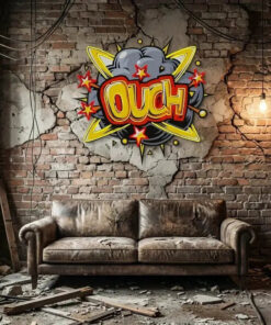 OUCHkden - Malcom Terry Ouch Artwork Led Neon Sign Light by VN339